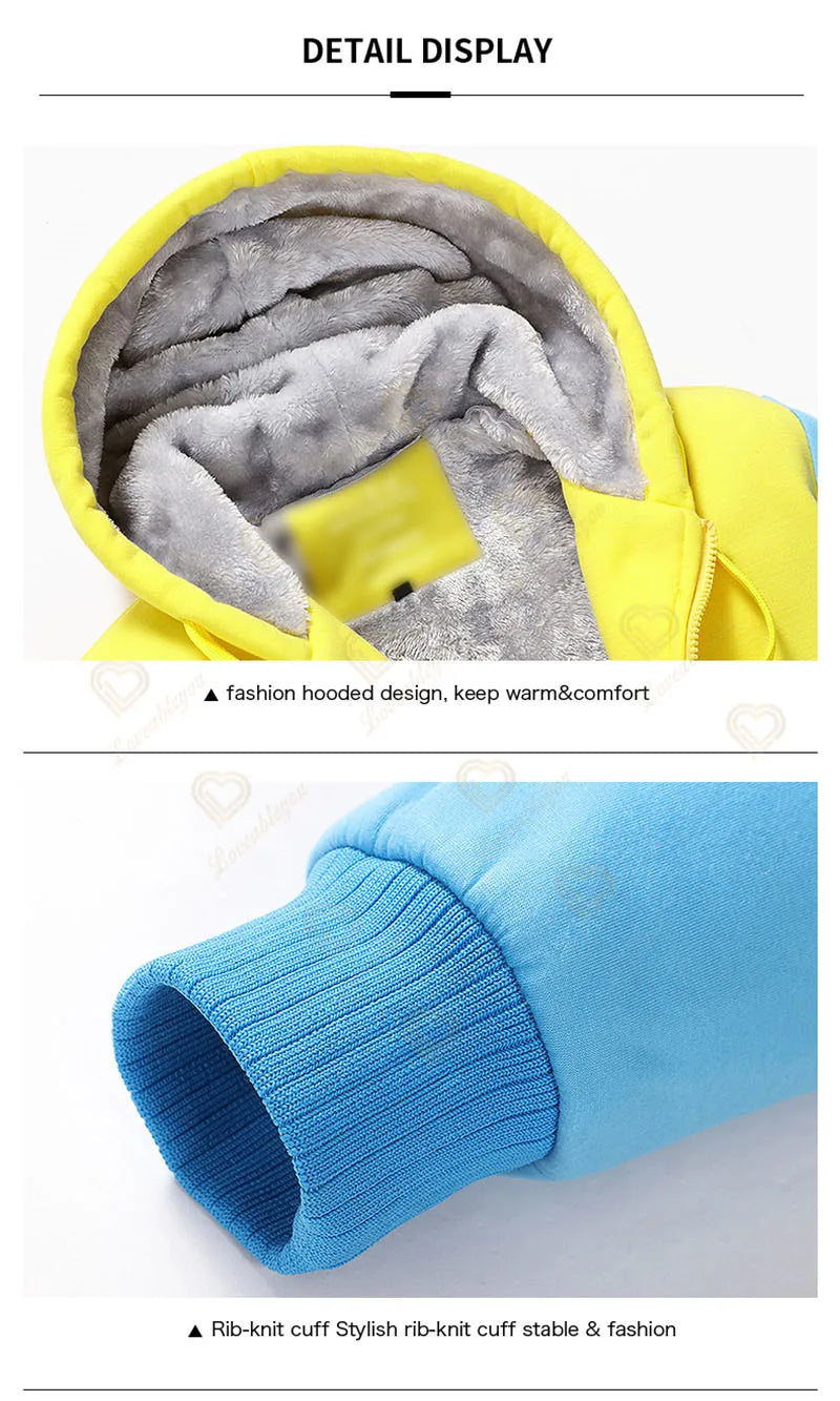 Hanorace luminescente „Winter Warm Fortnite” pentru bărbați și femei, hanorace de joc și cosplay, din fleece gros, cu fermoar, jachete și paltoane pentru cupluri