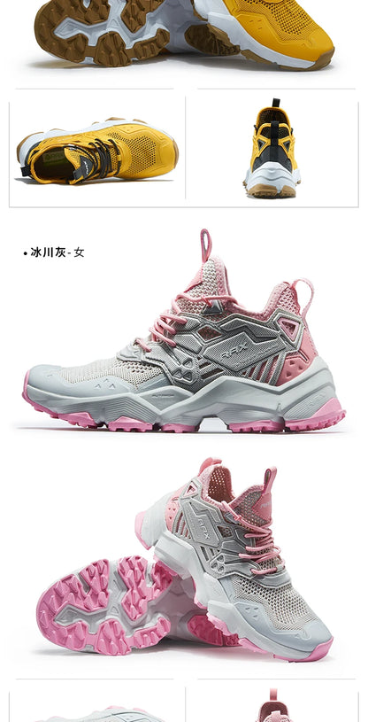 Chaussures de course RAX pour hommes et femmes – Chaussures de sport d'extérieur – Baskets légères et respirantes – Tige en maille aérée – Semelle extérieure antidérapante en caoutchouc naturel