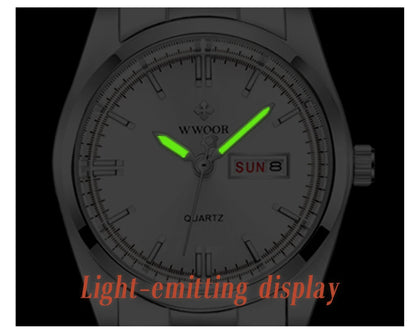 Montre Femme 2024 WWOOR Fashion Ladies Watches Waterproof Quartz Silver Clock Women Automatic Date Dress Wrist Watch Reloj Mujer