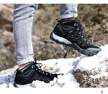 HUMTTO Nové turistické boty Pánské voděodolné outdoorové tenisky pro muže Kožené dámské boty na chůzi, lezení a trekking Sportovní pánské boty Dámské boty