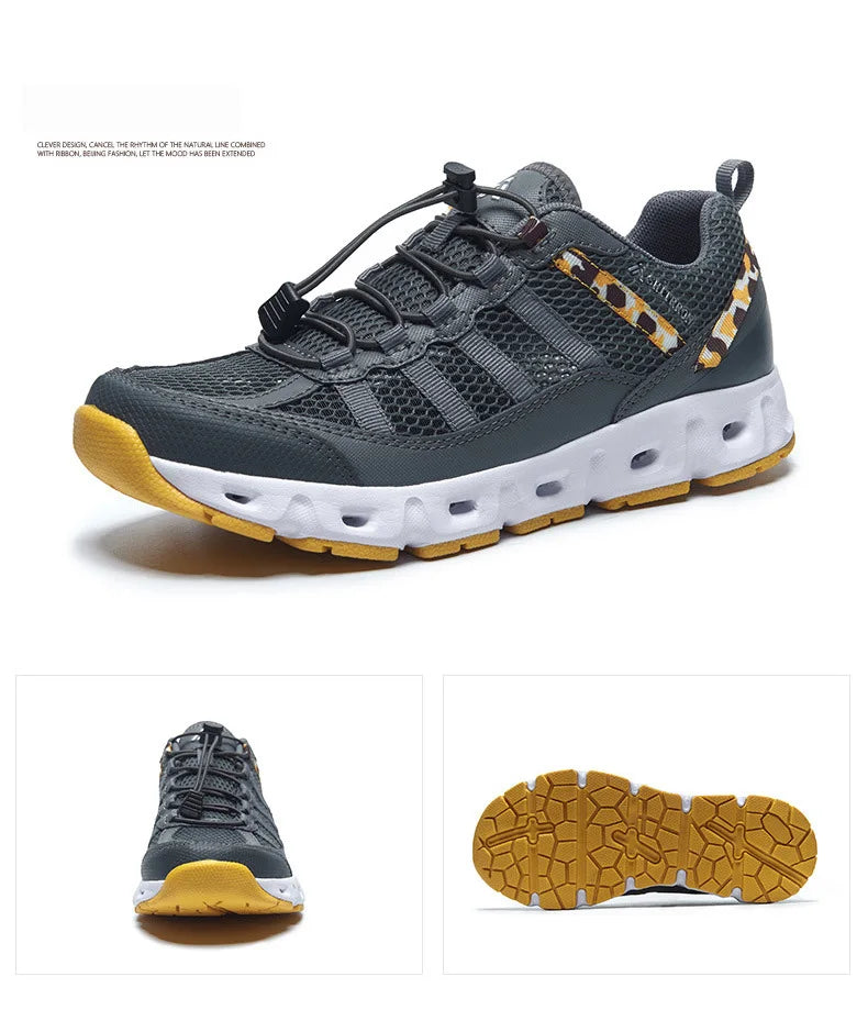 TaoBo 2024 Big Size 46 Men Upstream Quick Drying Sports Footwear Woman Aqua Shoes Quick Lace-Up Climbing Trekking Sneakers