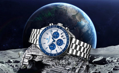 PAGANI DESIGN 2026 New Mens Watches Panda Moon Watch Luxury Quartz Watch For Men Automatic Date Sport Chronograph Wristwatch Men