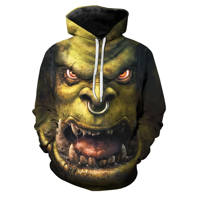 2021 Spring Autumn 3D Printed Hoodies World of Warcraft Tauren Sweatshirts Men Women Children Cool Boy Girl Kids Pullover Hoodie