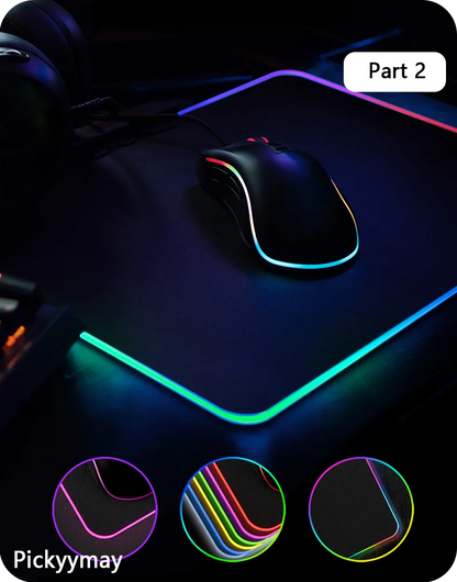 World Of Warcraft LED Backlight Gaming Mousepad Gamer Mousepads RGB Mouse Pad Non-Slip Rubber Deskmats Keyboard Desk Mat WOW