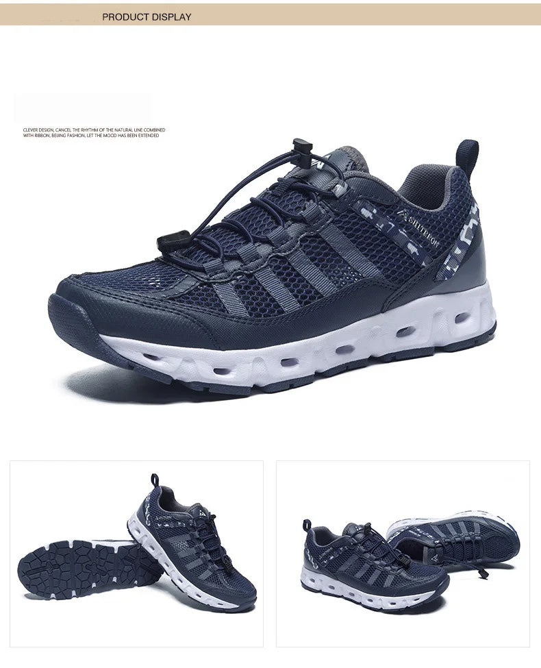 TaoBo 2024 Big Size 46 Men Upstream Quick Drying Sports Footwear Woman Aqua Shoes Quick Lace-Up Climbing Trekking Sneakers
