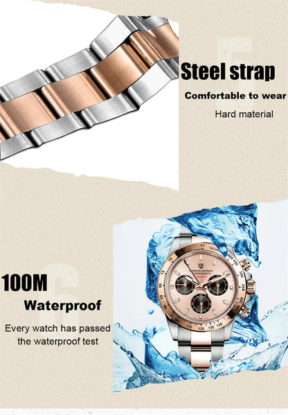 2026 New PAGANI DESIGN Mens Quartz Watches Top Brand Luxury Business Watch For Men Stainless Steel Waterproof Chronograph Clock