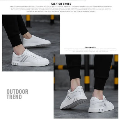 Męskie trampki codzienne, buty do skateboardingu, płaskie buty z PU, buty dla studentów, trampki outdoorowe, buty uliczne, sznurowane buty do chodzenia, rozmiar plus size 48