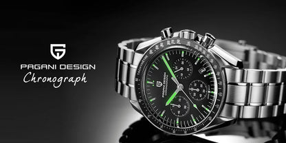 PAGANI DESIGN 2025 New AK Project Men's Watches Luxury Quartz Wrist Watch For Men AR Sapphire Speed Chronograph Automatic Date