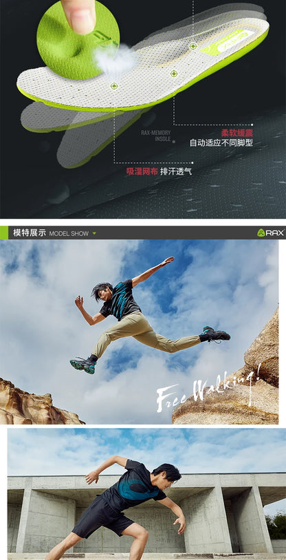 Chaussures de course RAX pour hommes et femmes – Chaussures de sport d'extérieur – Baskets légères et respirantes – Tige en maille aérée – Semelle extérieure antidérapante en caoutchouc naturel