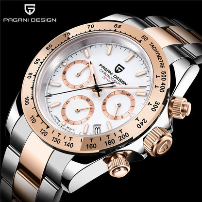 2026 New PAGANI DESIGN Mens Quartz Watches Top Brand Luxury Business Watch For Men Stainless Steel Waterproof Chronograph Clock