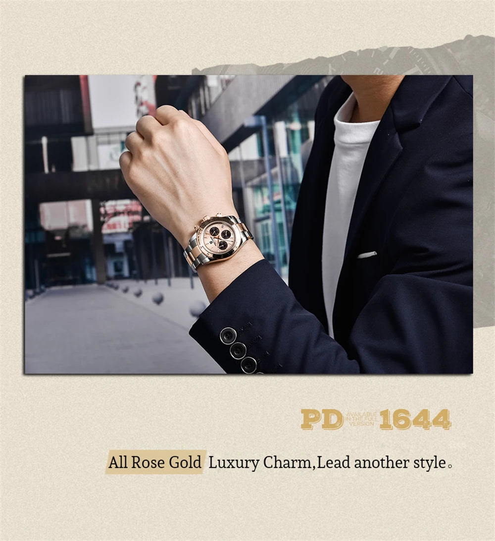 2026 New PAGANI DESIGN Mens Quartz Watches Top Brand Luxury Business Watch For Men Stainless Steel Waterproof Chronograph Clock