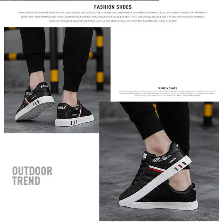 Męskie trampki codzienne, buty do skateboardingu, płaskie buty z PU, buty dla studentów, trampki outdoorowe, buty uliczne, sznurowane buty do chodzenia, rozmiar plus size 48
