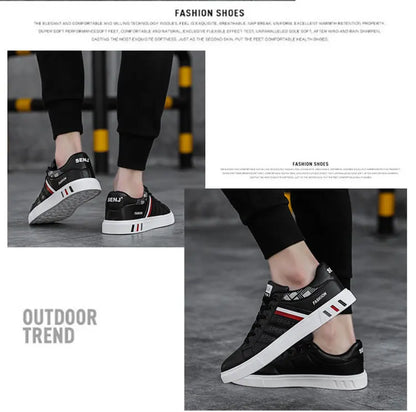 Męskie trampki codzienne, buty do skateboardingu, płaskie buty z PU, buty dla studentów, trampki outdoorowe, buty uliczne, sznurowane buty do chodzenia, rozmiar plus size 48