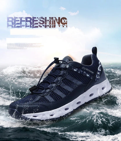 TaoBo 2024 Big Size 46 Men Upstream Quick Drying Sports Footwear Woman Aqua Shoes Quick Lace-Up Climbing Trekking Sneakers
