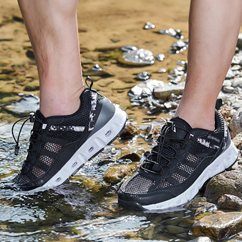 TaoBo 2024 Big Size 46 Men Upstream Quick Drying Sports Footwear Woman Aqua Shoes Quick Lace-Up Climbing Trekking Sneakers