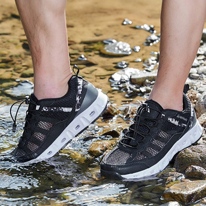 TaoBo 2024 Big Size 46 Men Upstream Quick Drying Sports Footwear Woman Aqua Shoes Quick Lace-Up Climbing Trekking Sneakers