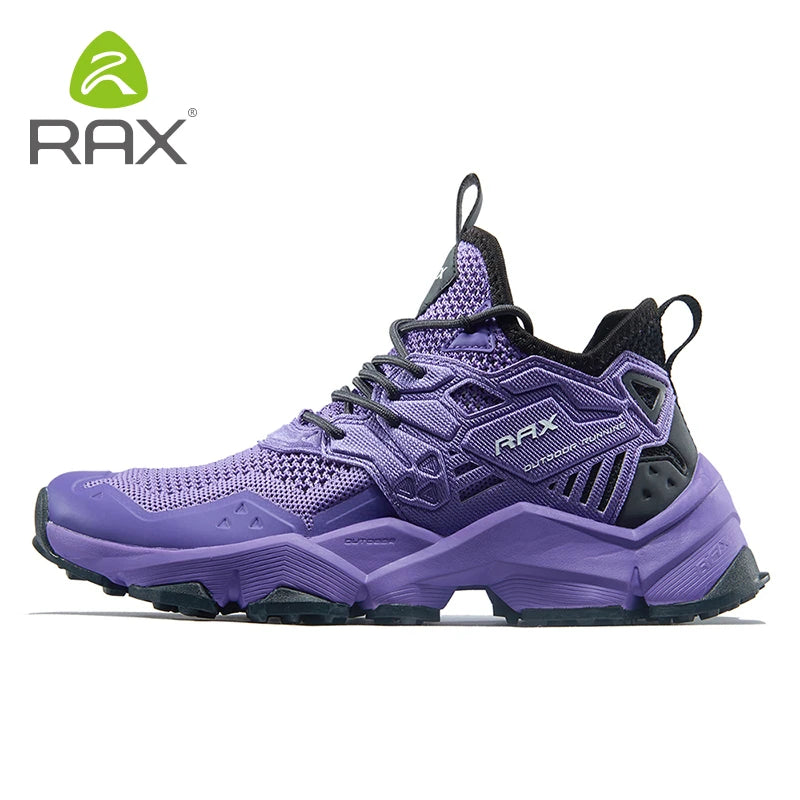 Chaussures de course RAX pour hommes et femmes – Chaussures de sport d'extérieur – Baskets légères et respirantes – Tige en maille aérée – Semelle extérieure antidérapante en caoutchouc naturel