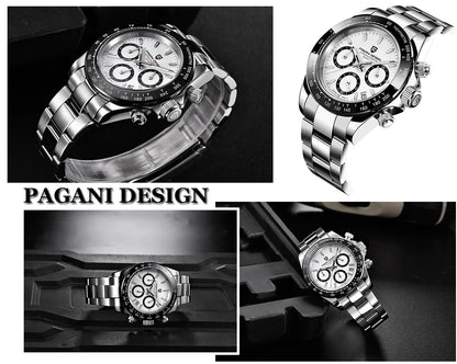 2026 New PAGANI DESIGN Mens Quartz Watches Top Brand Luxury Business Watch For Men Stainless Steel Waterproof Chronograph Clock