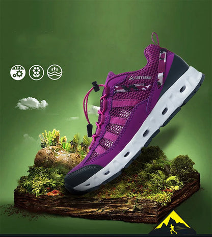 TaoBo 2024 Big Size 46 Men Upstream Quick Drying Sports Footwear Woman Aqua Shoes Quick Lace-Up Climbing Trekking Sneakers