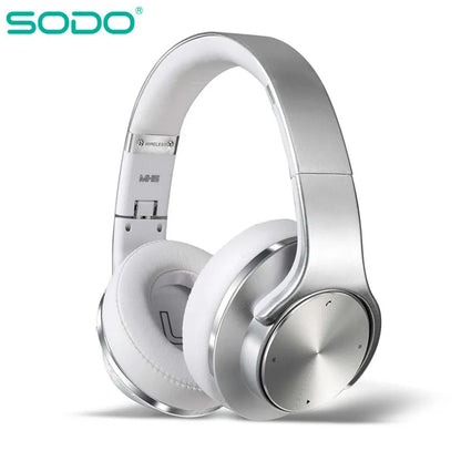 Casque Bluetooth supra-auriculaire robuste 2-en-1 SODO MH-5 avec haut-parleur, casque sans fil pliable avec micro, 3 modes d'égalisation