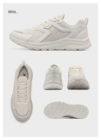 Xtep Sports Shoes Men's Mesh Breathable Running Shoes Winter Marathon Black White Men's Sports Shoes Sneakers Man 879119110110
