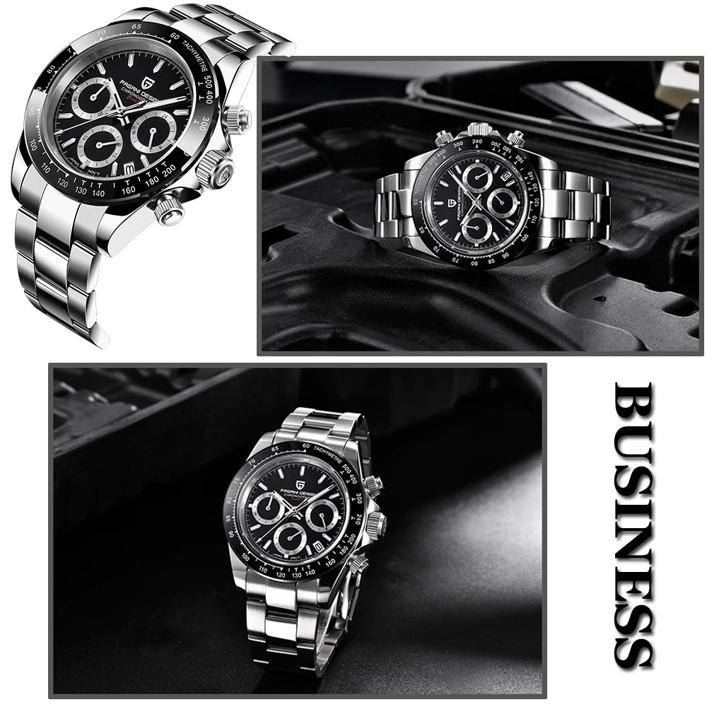 2026 New PAGANI DESIGN Mens Quartz Watches Top Brand Luxury Business Watch For Men Stainless Steel Waterproof Chronograph Clock