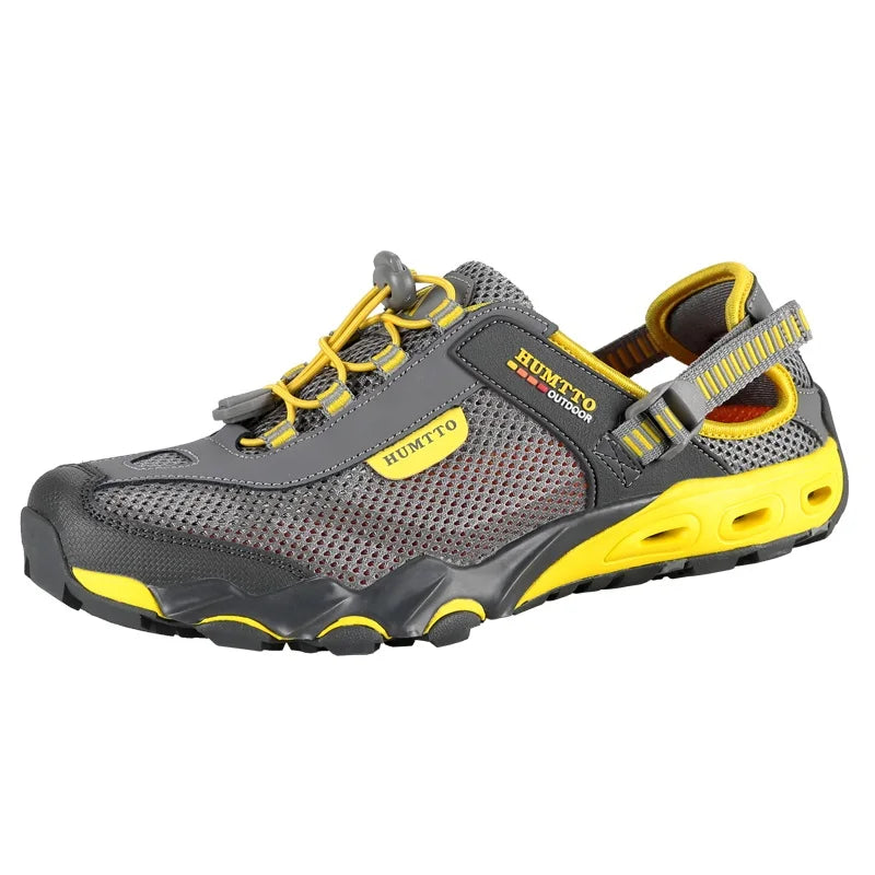 HUMTTO Herren-Wasserschuhe für Outdoor-Trekking, Waten und Aqua-Aktivitäten – atmungsaktive Mesh-Sneaker, schnelltrocknend, knöchelhoch, rutschfest, für Damen und Herren