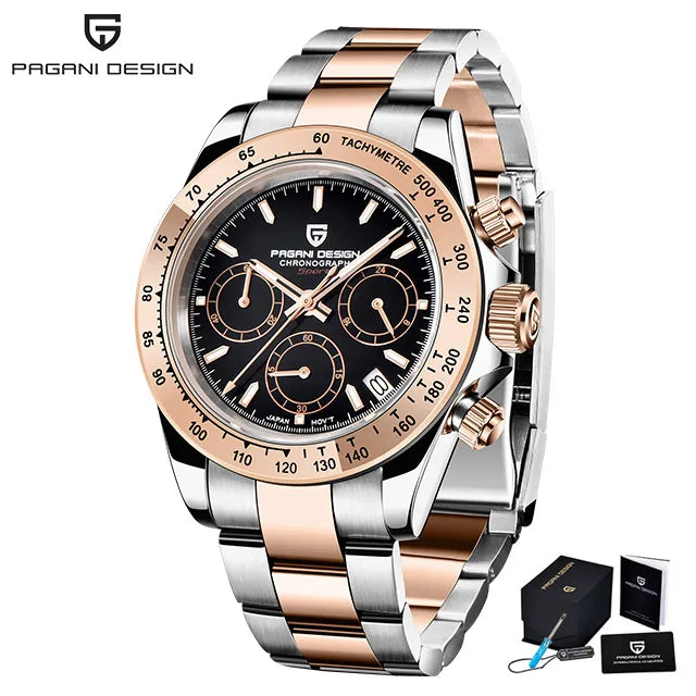 2026 New PAGANI DESIGN Mens Quartz Watches Top Brand Luxury Business Watch For Men Stainless Steel Waterproof Chronograph Clock