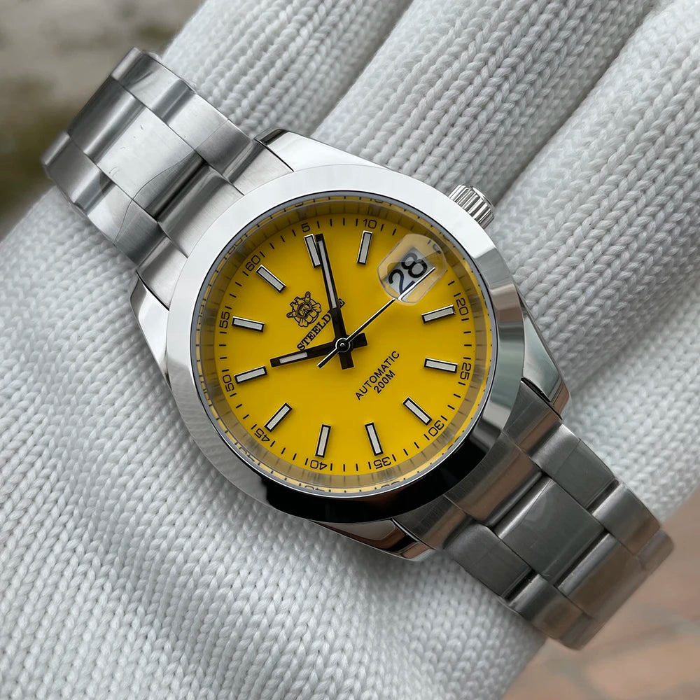 STEELDIVE SD1934 NH35 Automatic Movement 39mm Stainless Steel BGW9 Blue Luminous Sapphire Glass 200M Water Ghost Dive Watches