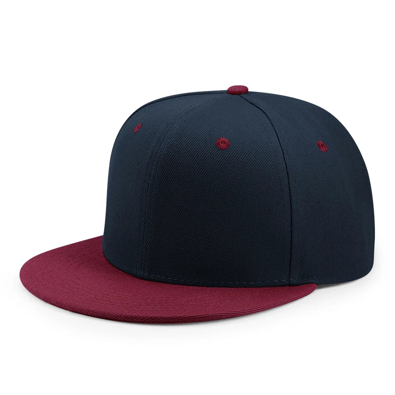 Partihandel 40 färger Justerbara platta snapback-kepsar med skärm Dam Mode Polyester Enfärgad basebollkeps Herr Hiphop Blank sportkeps