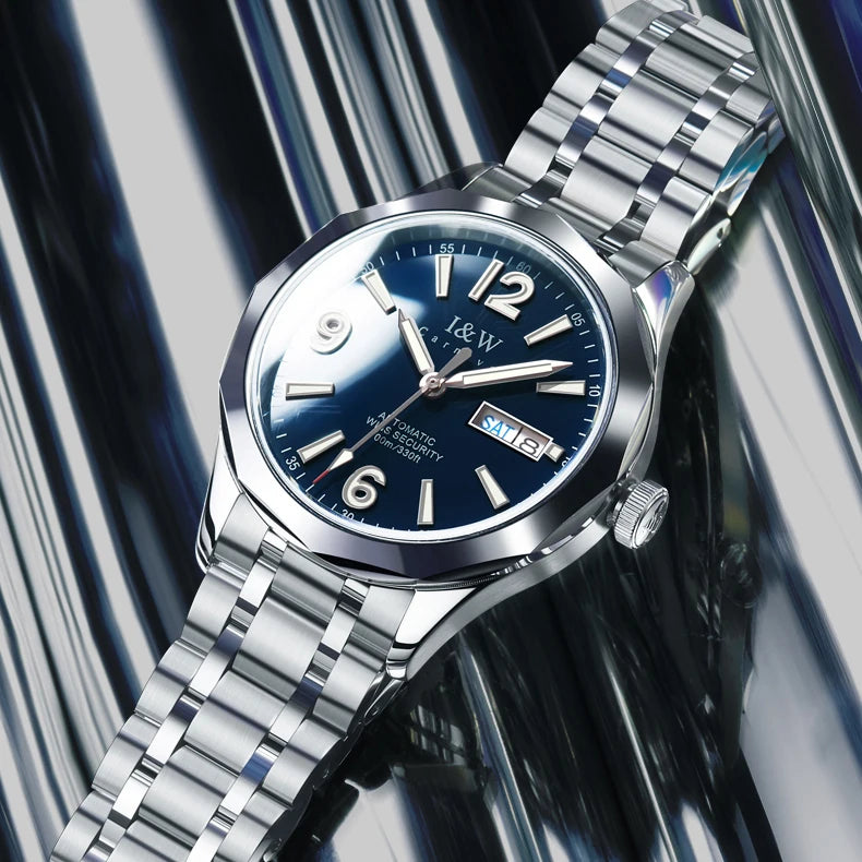 Reloj CARNIVAL para hombre de tungsteno, reloj mecánico de lujo con movimiento automático NH36, reloj de pulsera impermeable para hombre