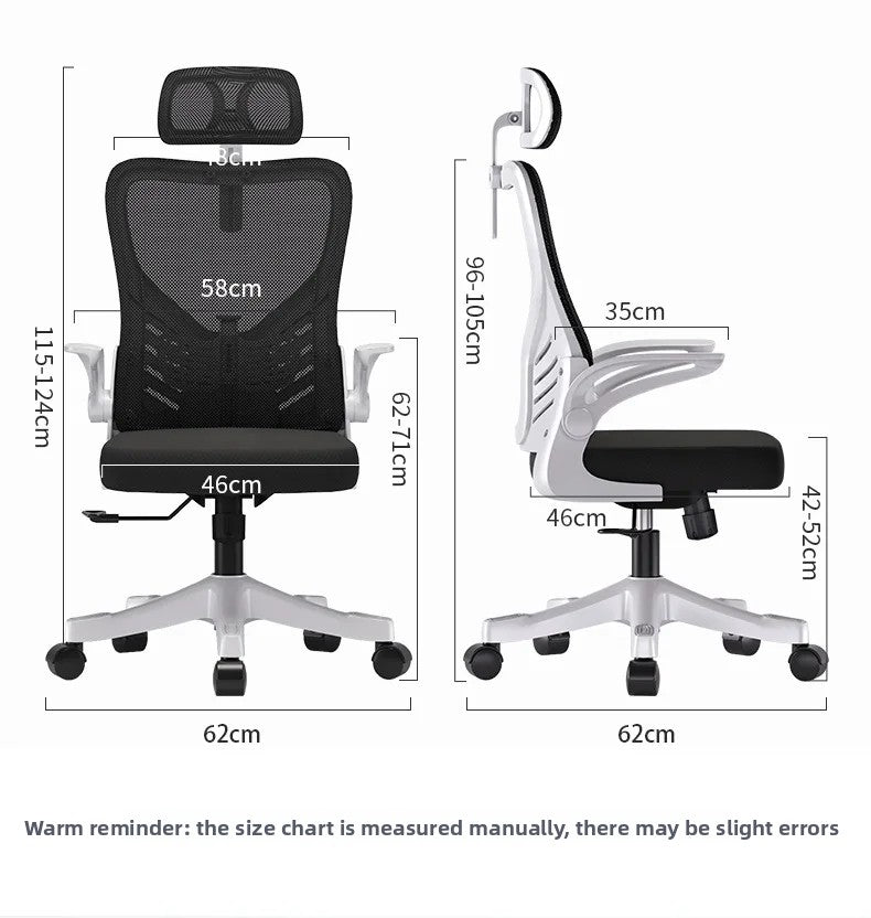 Computer-Bürostuhl – ergonomisch, für Büro, langes Sitzen, Lernen, Mahjong, Konferenz und Wohnheim