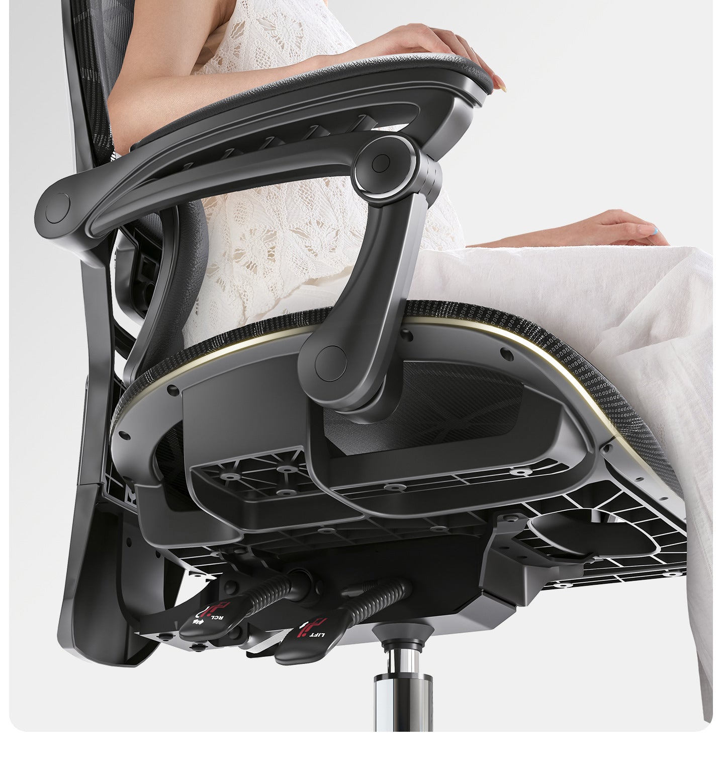 UVR Gaming Computer Chair Household Ergonomic Design Armchair Sedentary Comfortable Reclining Mesh Staff Stool Office Chair