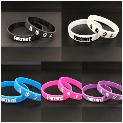 1 piece Red Black Blank Fitness Fortnite Wristband Gift Men's Women's Children's Rubber Silicone Bracelet For Man Wholesale