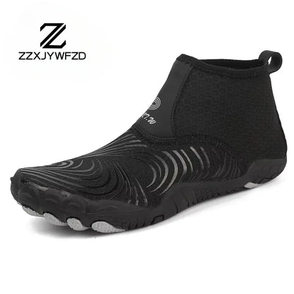 Zapatillas deportivas de exterior para senderismo y vadeo, unisex, para natación, calzado acuático de caña alta barefoot, zapatos aqua para playa, fitness, buceo y surf