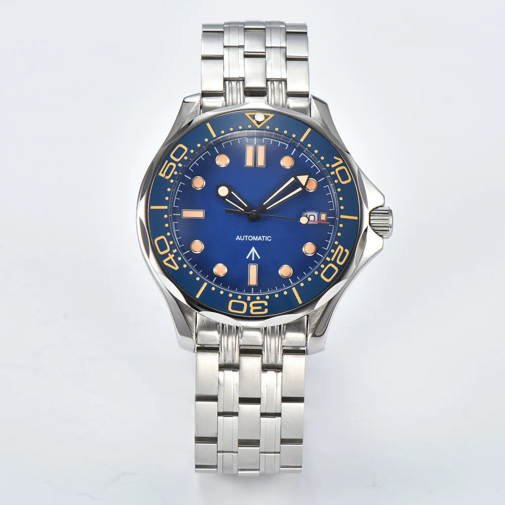 Parnsrpe 2026 New Miyota 8215 Automatic Dive Watch for Men Luxury Sport Green Dial Luminous Sapphire Crystal Date Waterproof Bus