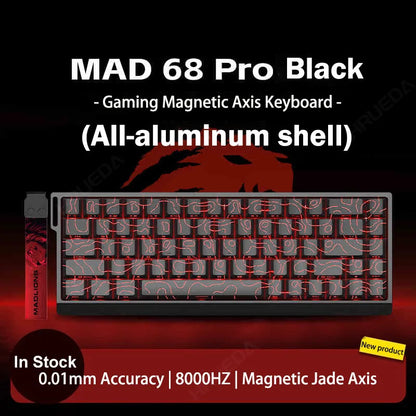 MADLIONS Mad 60he Mad60HE Mad 68HE Teclado mecânico com interruptores magnéticos, com fios, hot-swap, taxa de polling 8K, teclado gaming personalizado