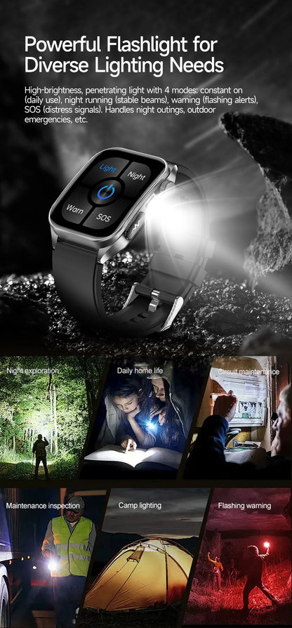 2026 New 650nm Laser Therapy Blood Fat Uric Acid Blood Pressure Smart Watch ECG+PPG Precise Health Monitor Smartwatches For Men
