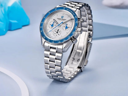PAGANI DESIGN New AR Sapphire Quartz luxury men's watches 500 vitometer Circle Sport M 100 waterproof chronograph 316L all-steel Japan Movt Luminous man Watch