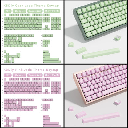KBDiy 174 tasti/set keycap PBT GMK Apollo double shot minimalisti profilo ISO Cherry per tastiera meccanica da gaming compatibile MX