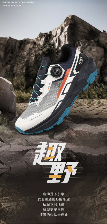 Sapatilhas de corrida para homem primavera e verão — calçado outdoor para caminhada, sapatilhas de trail resistentes ao desgaste com fecho BOA, respiráveis, estilo desportivo e casual