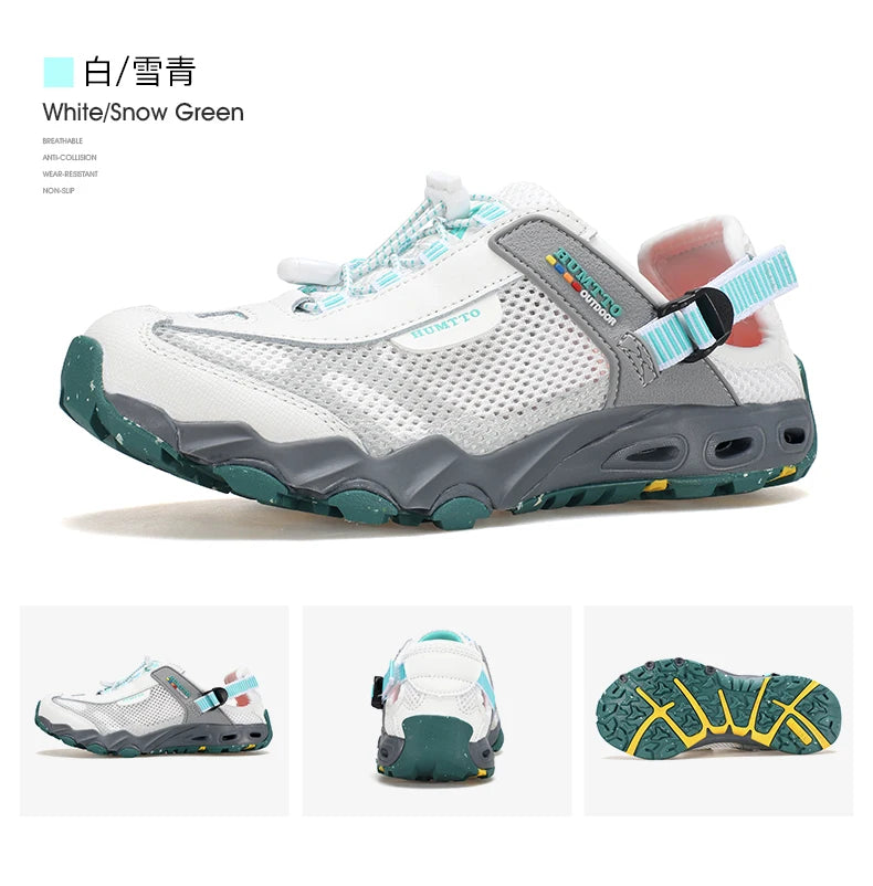 HUMTTO Herren-Wasserschuhe für Outdoor-Trekking, Waten und Aqua-Aktivitäten – atmungsaktive Mesh-Sneaker, schnelltrocknend, knöchelhoch, rutschfest, für Damen und Herren