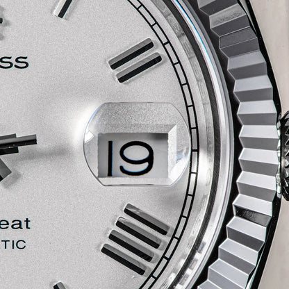 Sugess 40mm Men's Watches Automatic Date Mechanical Day Wristwatch Peacock SL3034 Movement Sapphire Waterproof Luxury Retro New