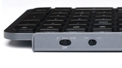 Teclado sem fios ultrafino Keychron B6 Pro com layout ISO, tamanho completo, portátil e leve, ligações 2.4GHz e Bluetooth
