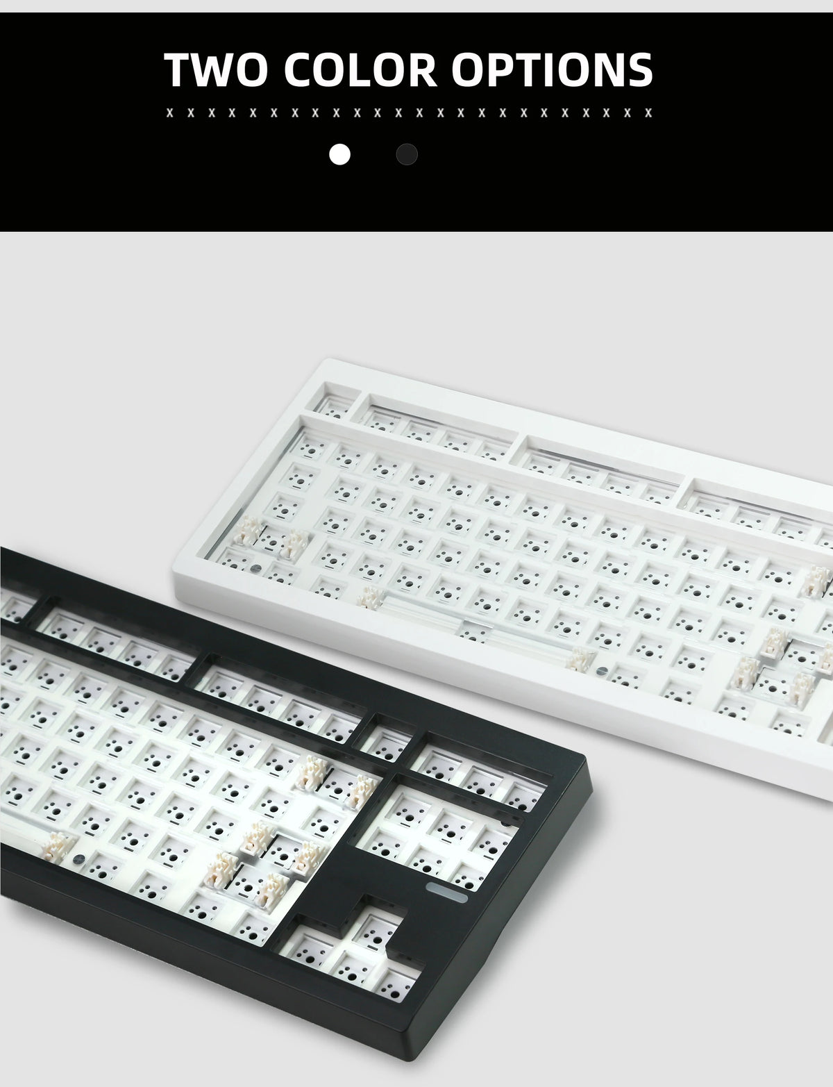 ZUOYA GMK87L mekaaninen näppäimistösarja, tiivisterakenne, VIA /Qmk-ohjelmoitava, hot-swap-ominaisuus, kolme tilaa, langaton RGB-näppäimistösarja