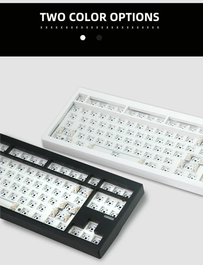 ZUOYA GMK87L mekaaninen näppäimistösarja, tiivisterakenne, VIA /Qmk-ohjelmoitava, hot-swap-ominaisuus, kolme tilaa, langaton RGB-näppäimistösarja