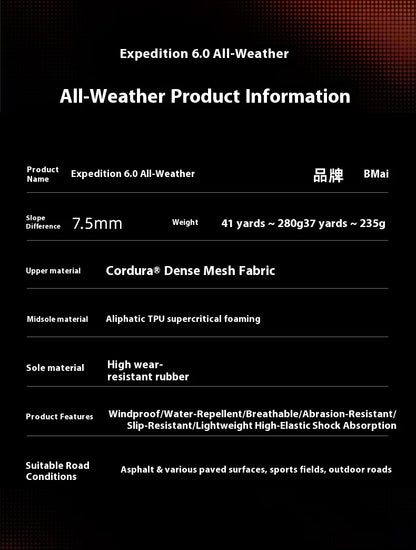 BMAI Outdoor Men's Sports Shoes Breathable Men Sneakers Lightweight Mountain Running Shoes for Men Cushion Trail Jogging Sneakers