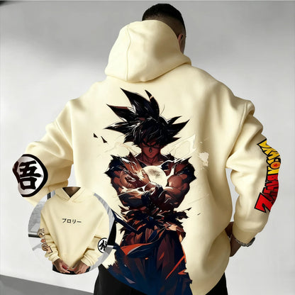 Dragon Ball Goku Oversized Anime Hoodie Men Women Vintage Pullover Sweatshirt New Autumn Y2k Hooded Jacket Streetwear Casual Top