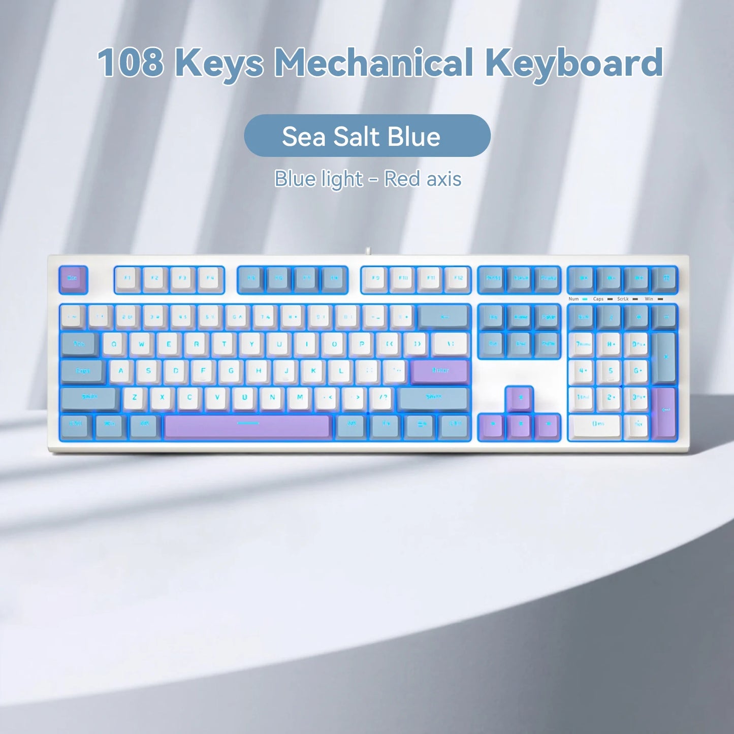 108-key Wired Mechanical Gaming Keyboard with RGB Backlit | Gaming Chip | Low Latency | Anti-Ghosting | for PC Win/Mac Gamers