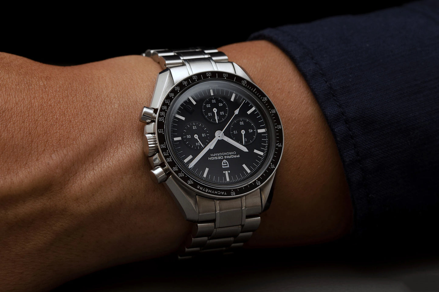 PAGANI DESIGN New AR Sapphire Quartz luxury men's watches 500 vitometer Circle Sport M 100 waterproof chronograph 316L all-steel Japan Movt Luminous man Watch